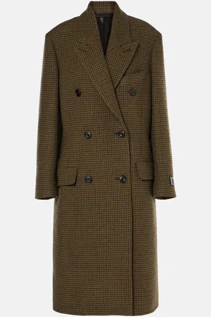 Acne Studios Checked double-breasted wool-blend coat