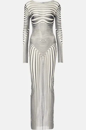 Jean Paul Gaultier The Navy Blue Body Morphing midi dress