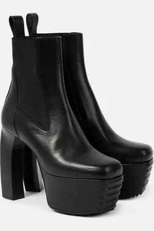 Rick Owens Porterville Beatle Banana leather ankle boots