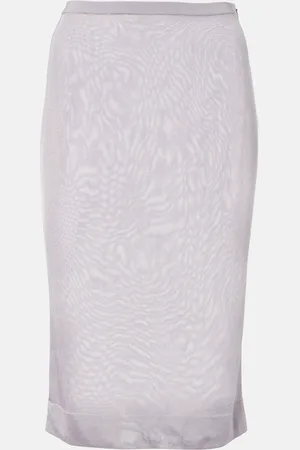 Saint Laurent Knitted high-rise pencil skirt
