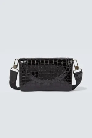 Christian Louboutin Explorafunk croc-effect patent leather shoulder bag