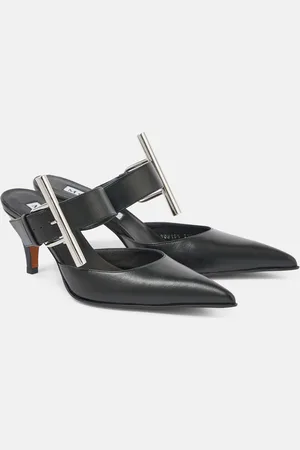 Alexander McQueen Birdee T-Bar leather mules