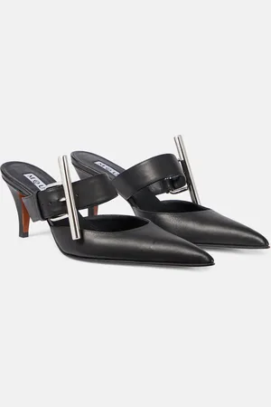 Alexander McQueen Birdee T-Bar leather mules