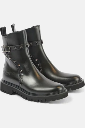 VALENTINO GARAVANI Rockstud leather ankle boots