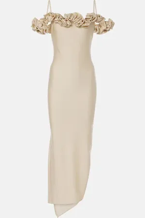 COPERNI Floral-appliquÃ© jersey gown
