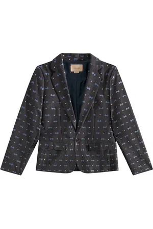 Gucci Horsebit jacquard wool-blend flannel blazer