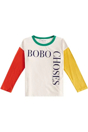 Bobo Choses Logo colorblocked cotton top