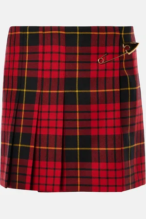 Alexander McQueen Tartan wool miniskirt