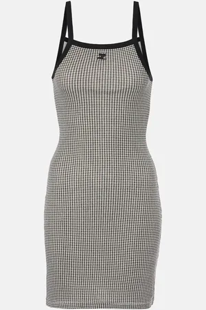 Courrèges CourrÃ¨ges Houndstooth cotton minidress