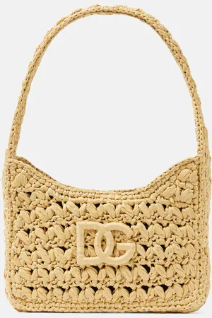 Dolce & Gabbana 3.5 DG raffia-effect shoulder bag