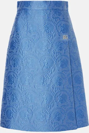 Dolce & Gabbana Cotton and silk-blend jacquard midi skirt