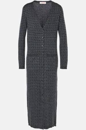 VALENTINO Toile Iconographe wool maxi dress
