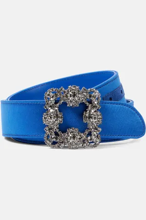 Manolo Blahnik Embellished satin belt