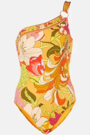 Camilla Embellished one-shoulder swimsuit
