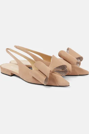Mach & Mach Le Cadeau suede slingback flats