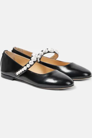 Mach & Mach Sirene embellished leather Mary Jane flats