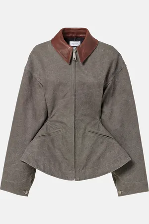 Alexander McQueen Peplum cotton canvas jacket
