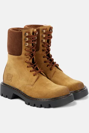 Loewe Sierra suede combat boots