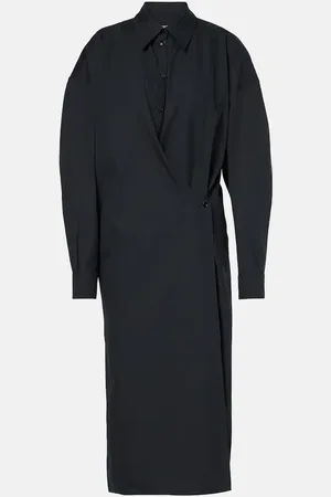 LEMAIRE Twisted cotton midi dress
