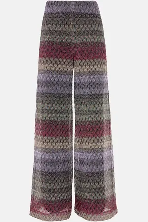 Missoni Striped metallic wide-leg pants