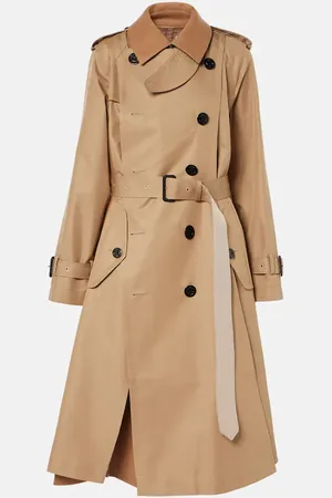 SACAI Cotton-blend gabardine trench coat