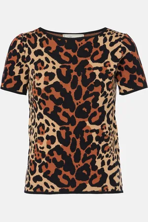 BLUMARINE Shoert leopard-print top