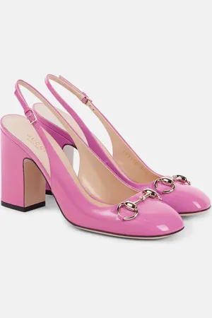 Gucci Horsebit patent leather slingback pumps