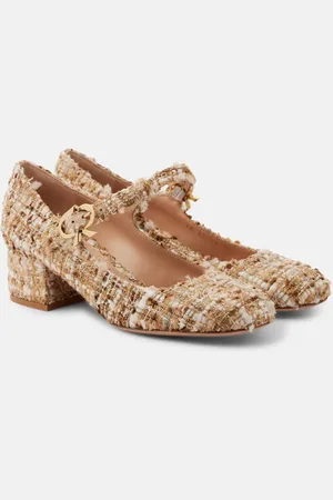 Gianvito Rossi Mary Ribbon 45 bouclÃ© Mary Jane pumps