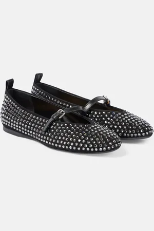 J.W.Anderson Embellished leather Mary Jane flats