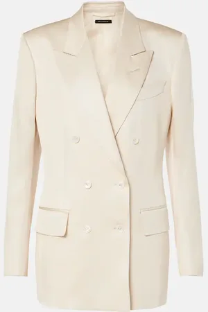 Tom Ford Double-breasted silk and wool twill blazer