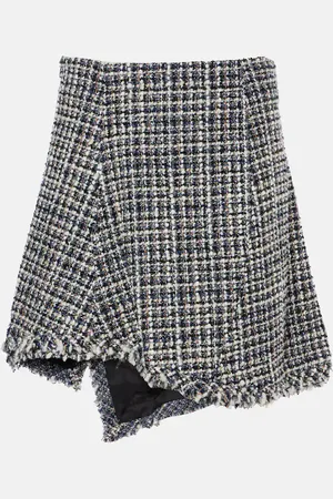 SACAI Wool-blend tweed miniskirt