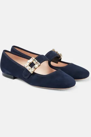 Roger Vivier TrÃ¨s Vivier suede Mary Jane flats