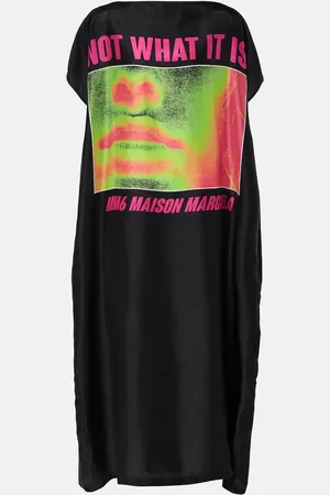 Maison Margiela Printed silk maxi dress