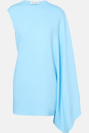 Alaïa AlaÃ¯a Asymmetric draped minidress