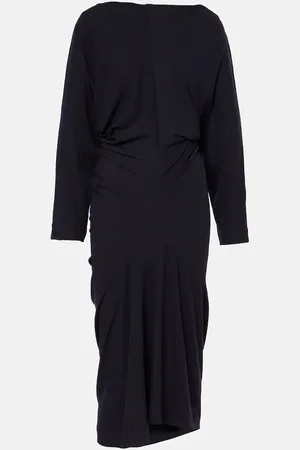DRIES VAN NOTEN Draped jersey midi dress