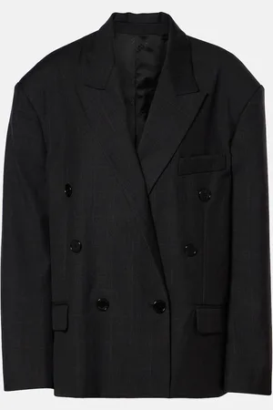 Isabel Marant Klero checked double-breasted wool-blend blazer