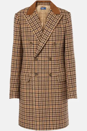 Ralph Lauren Houndstooth wool-blend coat