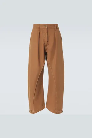 J.W.Anderson Twisted Seam cotton barrel-leg pants
