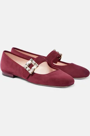 Roger Vivier TrÃ¨s Vivier Babies suede Mary Jane flats