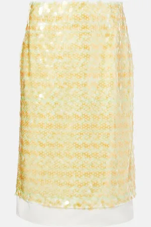 XU ZHI Sequined layered midi skirt