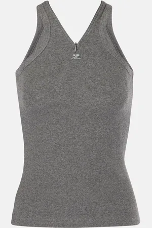Courrèges CourrÃ¨ges Cotton ribbed-knit tank top