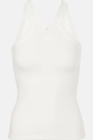 Courrèges CourrÃ¨ges Cotton ribbed-knit tank top