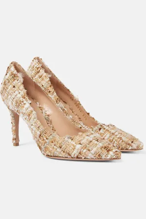 Gianvito Rossi Pointy bouclÃ© pumps