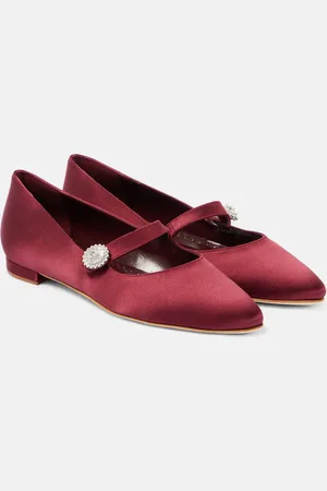 Manolo Blahnik Marijanaflat embellished Mary Jane flats