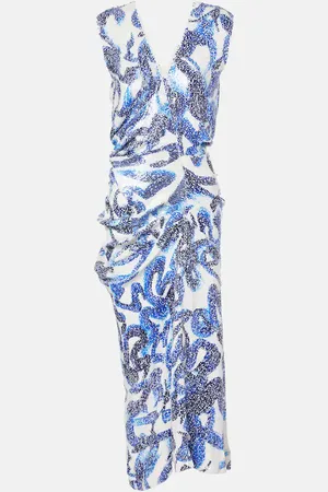 DRIES VAN NOTEN Sequined draped midi dress