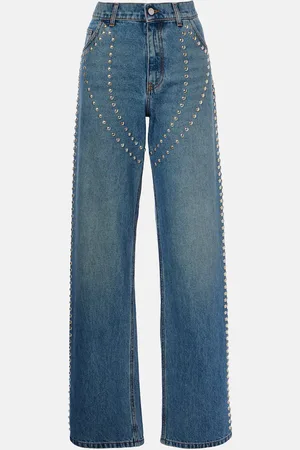Stella McCartney Studded low-rise wide-leg jeans