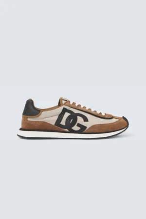 Dolce & Gabbana DG Cushion suede-trimmed sneakers
