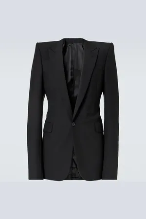 Alexander McQueen T-Bar wool and mohair blazer