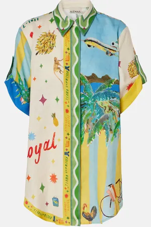 ALÉMAIS AlÃ©mais x Adam Lester All Aboard printed linen shirt
