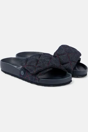 Birkenstock Sylt quilted denim slides